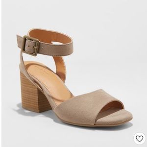 Suede Strap Heel